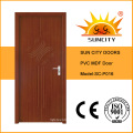 Nuevo Diseño Interior de Madera MDF Puerta PVC Película (SC-P039)